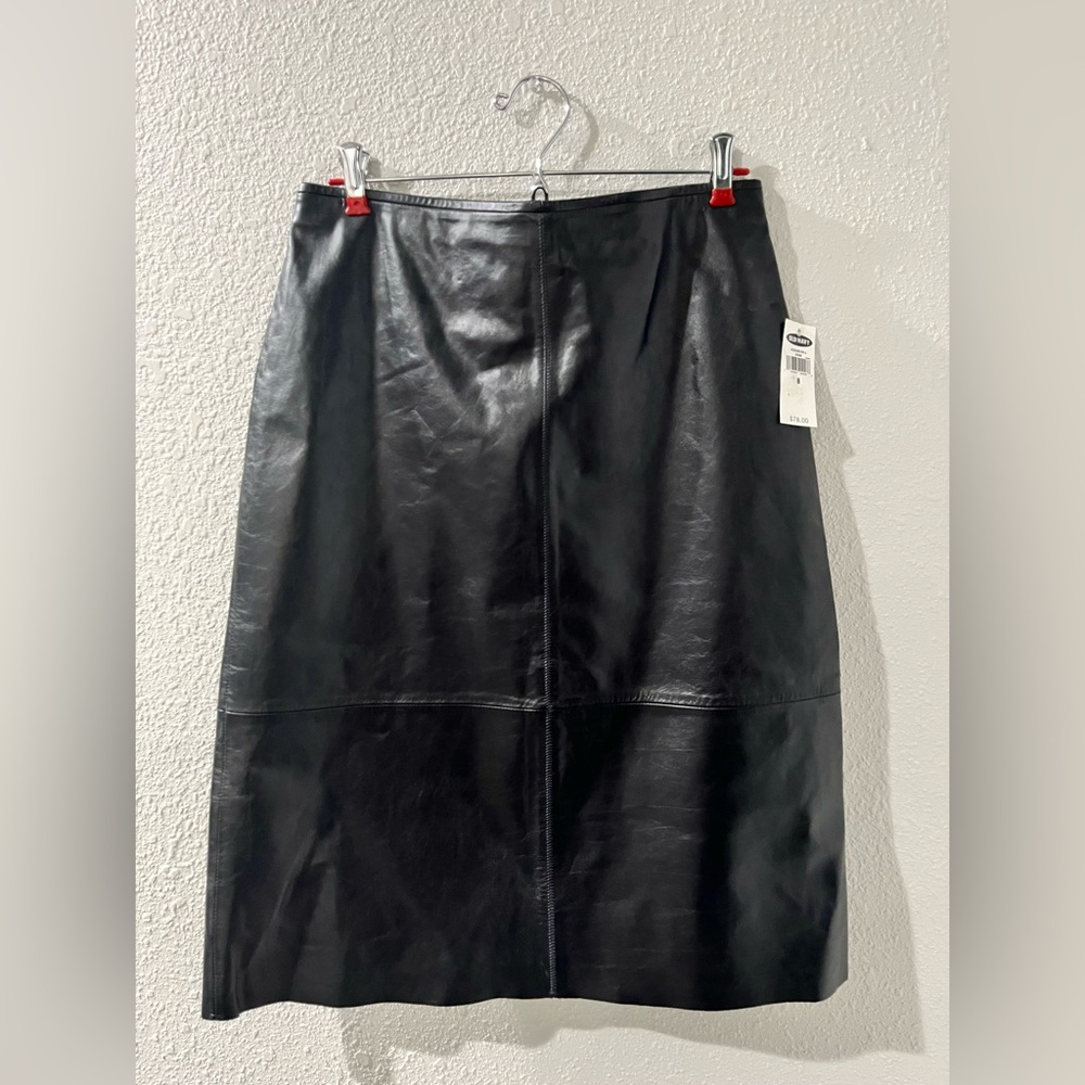 Black 100% Leather Skirt From Old Navy Collection (New with Tags)